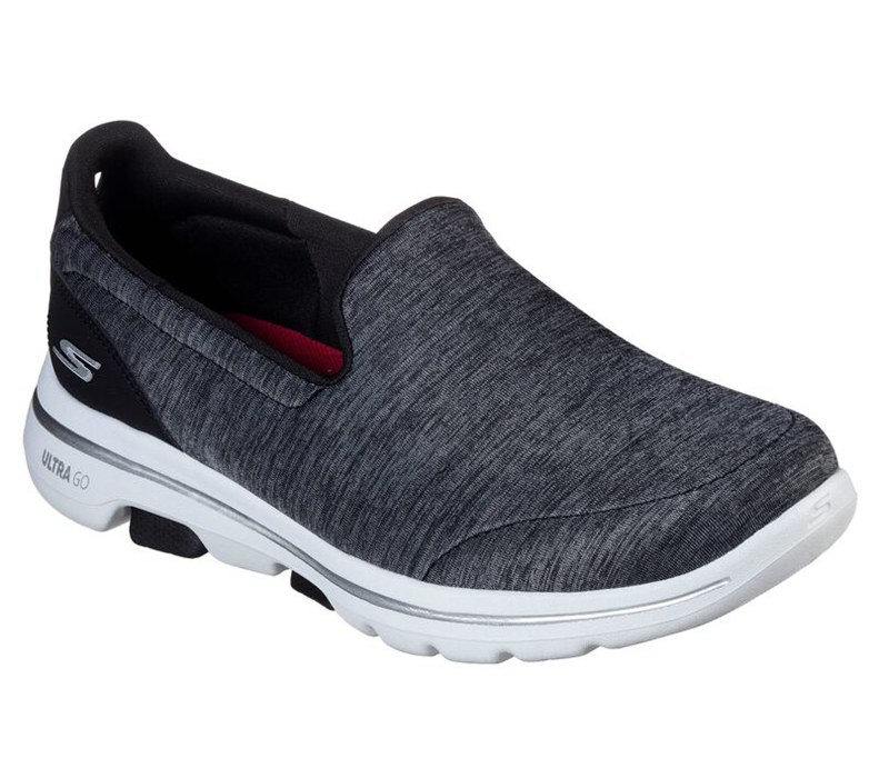 Skechers Gowalk 5 - Honor - Womens Casual Shoes Black/White [AU-HR2797]